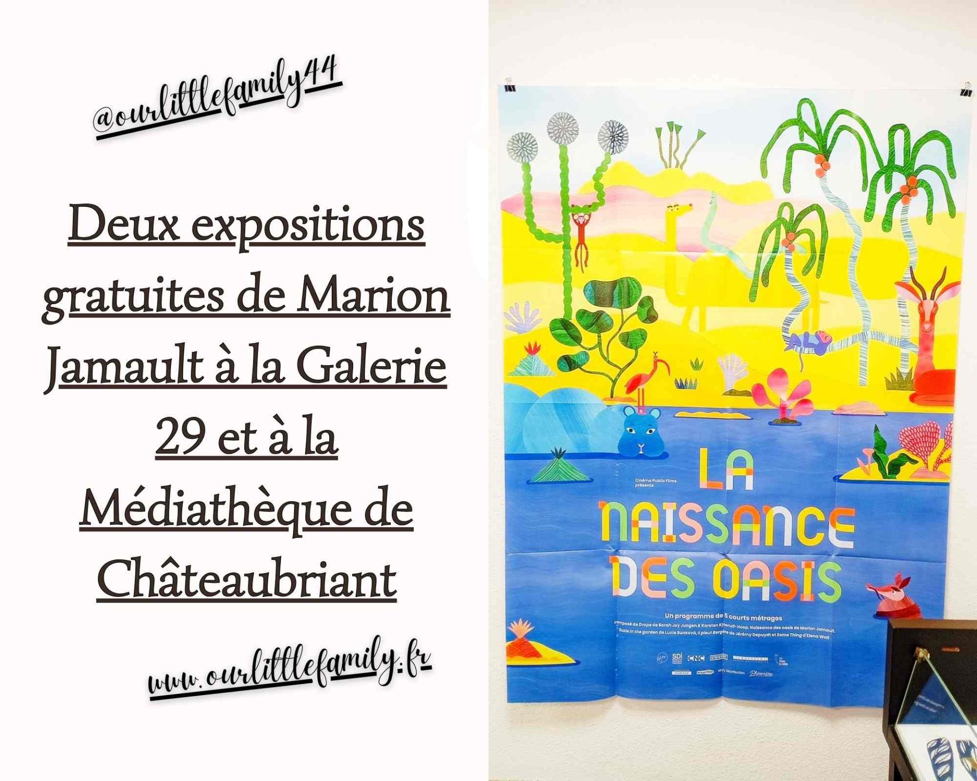 Deux expositions de marion jamault a la galerie 29 et a la mediatheque de chateaubriant